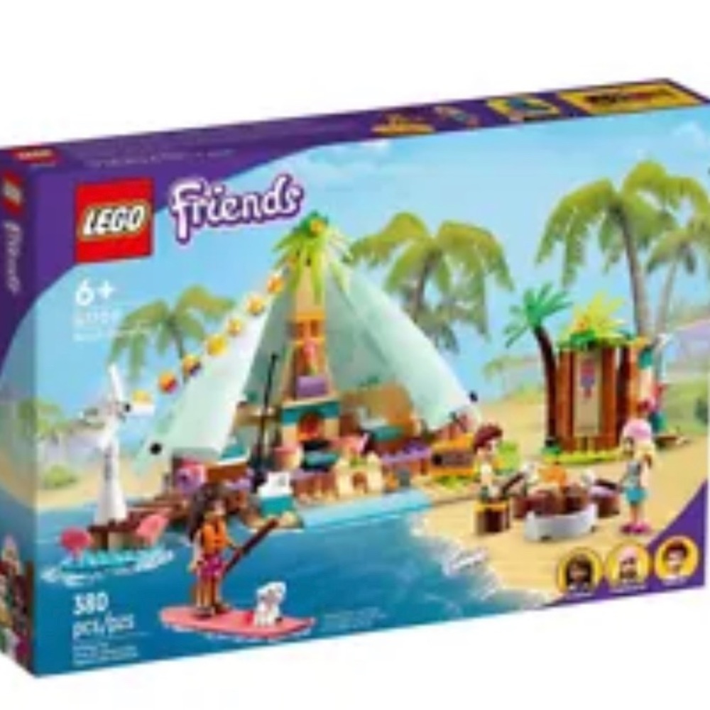 NEW LEGO Friends Beach Glamping 41700 camping tent paddle board water camping